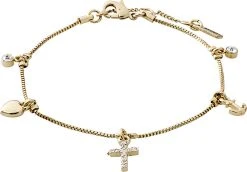 Pilgrim Armbånd, Anet, Guldbelagt, Krystal