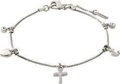 Pilgrim Armbånd, Anet, Sølvbelagt, Krystal