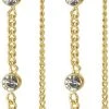 Pilgrim GOLD-PLATED KAMARI CHAIN EARRINGS W/ CRYSTALS -Enamel Copenhagen Salg 5700560080911
