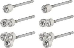 Pilgrim SILVER-PLATED KAMARI STUD SET W/ CRYSTALS