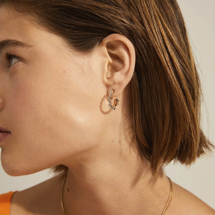 Pilgrim Øreringe : Jolene : Guldbelagt : Kr 5 Pilgrim Øreringe : Jolene : Guldbelagt : Kr - Billede 3