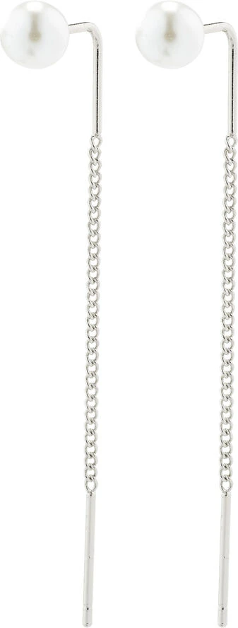 Pilgrim Øreringe : Elba : Sølvbelagt : Hvid 3 Pilgrim Øreringe : Elba : Sølvbelagt : Hvid