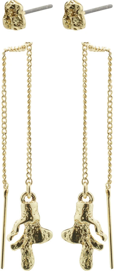 Pilgrim BLOSSOM Recycled Kæde øreringe 2-i-1 Sæt Guldbelagt 3 Pilgrim BLOSSOM Recycled Kæde øreringe 2-i-1 Sæt Guldbelagt