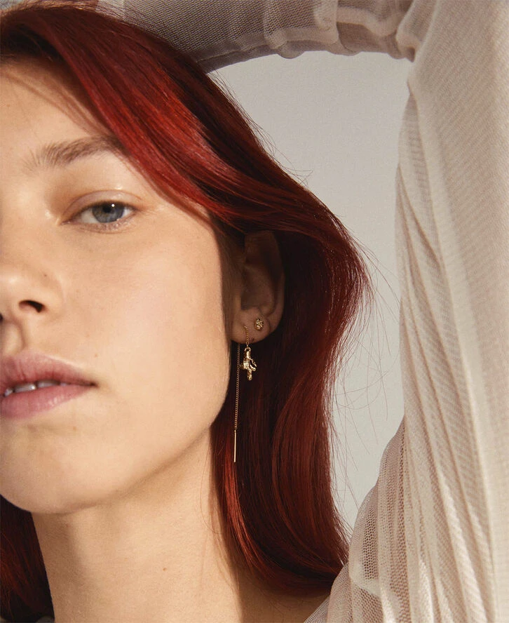 Pilgrim BLOSSOM Recycled Kæde øreringe 2-i-1 Sæt Guldbelagt 4 Pilgrim BLOSSOM Recycled Kæde øreringe 2-i-1 Sæt Guldbelagt - Billede 2