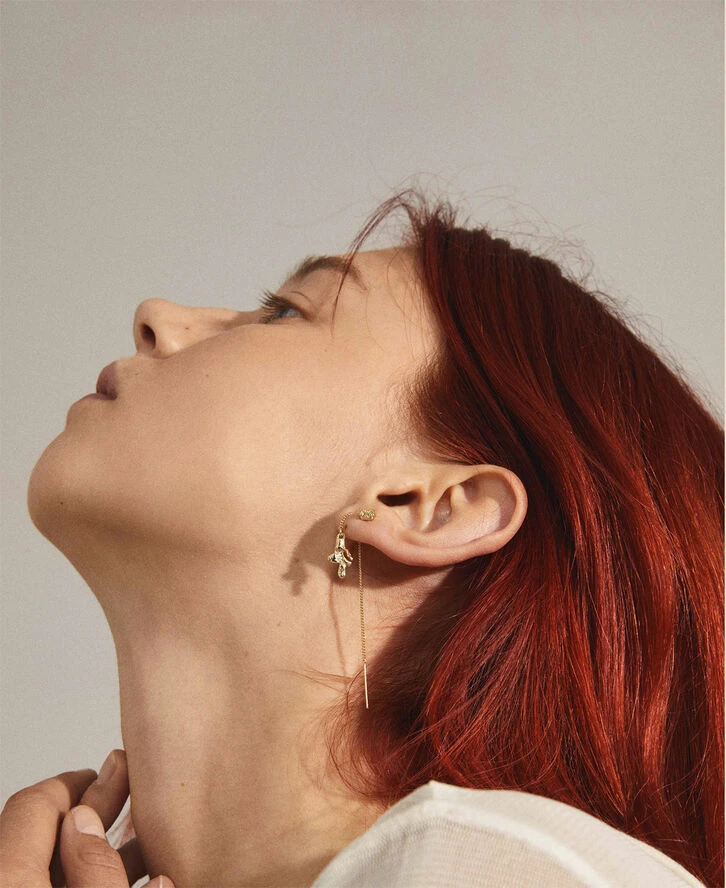 Pilgrim BLOSSOM Recycled Kæde øreringe 2-i-1 Sæt Guldbelagt 5 Pilgrim BLOSSOM Recycled Kæde øreringe 2-i-1 Sæt Guldbelagt - Billede 3