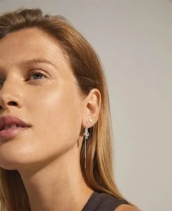 Pilgrim BLOSSOM Recycled Kæde øreringe 2-i-1 Sæt Sølvbelagt -Enamel Copenhagen Salg 5700560087545 3