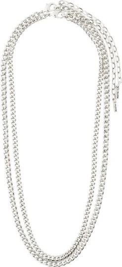 Pilgrim BLOSSOM Recycled Curb Chain Halskæde 2-i-1 Sølvbelagt 7 Pilgrim BLOSSOM Recycled Curb Chain Halskæde 2-i-1 Sølvbelagt -Enamel Copenhagen Salg 5700560087583 1