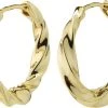 Pilgrim TAFFY Recycled Large Swirl Hoop Earrings Gold-plated -Enamel Copenhagen Salg 5700560090514