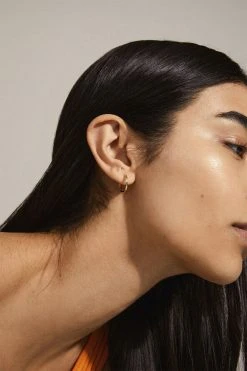 Pilgrim TRUDY Small Crystal Hoop Earrings Gold-plated -Enamel Copenhagen Salg 5700560090538 2