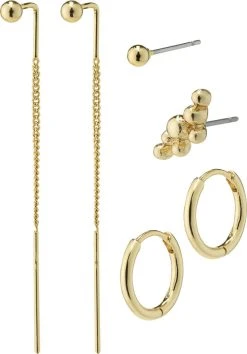 Pilgrim SIV Earrings 4-in-1 Set Gold-plated