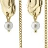 Pilgrim EMILIE Chain Earrings Gold-plated -Enamel Copenhagen Salg 5700560090637
