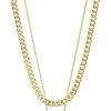 Pilgrim WILLPOWER Curb & Coin Necklace, 2-in-1 Set, Gold-plated