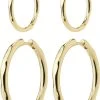 Pilgrim EVE Hoop Earrings 2-in-1 Set Gold-plated -Enamel Copenhagen Salg 5700560094345