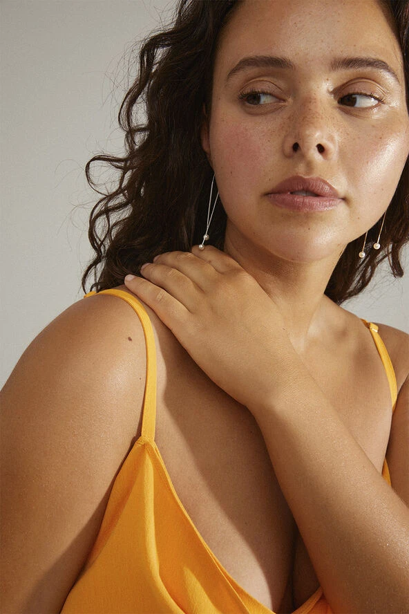 Pilgrim EUONIA Pearl Chain Earrings Silver-plated 4 Pilgrim EUONIA Pearl Chain Earrings Silver-plated - Billede 3