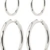 Pilgrim EVE Hoop Earrings 2-in-1 Set Silver-plated -Enamel Copenhagen Salg 5700560094437