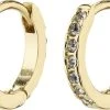 Pilgrim EBNA Small Crystal Huggie Hoops Gold-plated -Enamel Copenhagen Salg 5700560094567