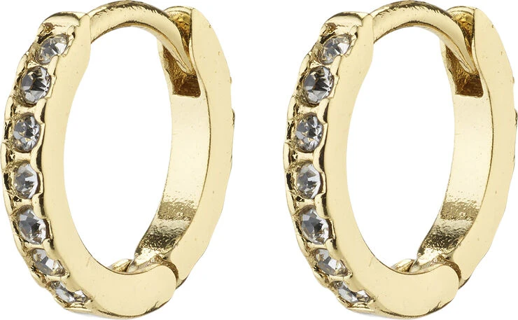 Pilgrim EBNA Small Crystal Huggie Hoops Gold-plated 3 Pilgrim EBNA Small Crystal Huggie Hoops Gold-plated