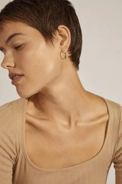 Pilgrim EBNA Large Crystal Hoops Gold-plated -Enamel Copenhagen Salg 5700560094598 2