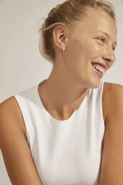 Pilgrim EBNA Medium Crystal Hoops Silver-plated -Enamel Copenhagen Salg 5700560094642 2