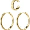 Pilgrim XENA Recycled Hoop Og Cuff Earrings Gold-plated 2 Pilgrim XENA Recycled Hoop Og Cuff Earrings Gold-plated -Enamel Copenhagen Salg 5700560094970