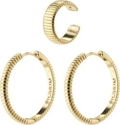 Pilgrim XENA Recycled Hoop Og Cuff Earrings Gold-plated
