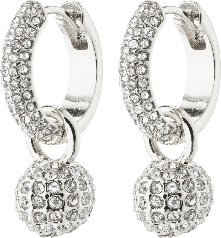Pilgrim EDTLI Crystal Hoop Earrings Silver-plated 3 Pilgrim EDTLI Crystal Hoop Earrings Silver-plated