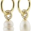 Pilgrim BAKER Freshwaterpearl Earrings Gold-plated -Enamel Copenhagen Salg 5700560095151