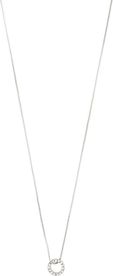 Pilgrim ROGUE Recycled Crystal Halo Necklace Silver-plated 3 Pilgrim ROGUE Recycled Crystal Halo Necklace Silver-plated