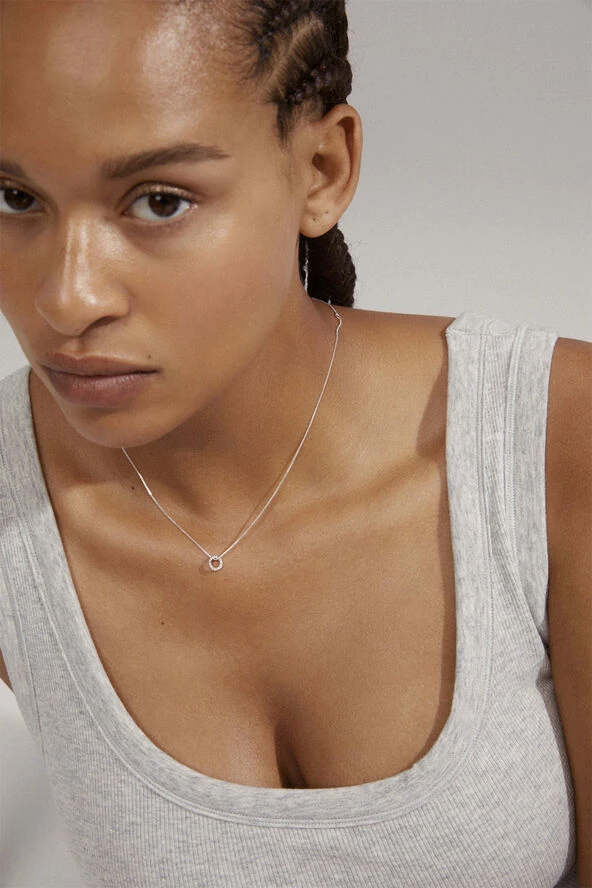 Pilgrim ROGUE Recycled Crystal Halo Necklace Silver-plated 5 Pilgrim ROGUE Recycled Crystal Halo Necklace Silver-plated - Billede 3