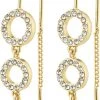 Pilgrim ROUGE Recycled Crystal Chain Earrings Gold-plated 1 Pilgrim ROUGE Recycled Crystal Chain Earrings Gold-plated -Enamel Copenhagen Salg 5700560095403