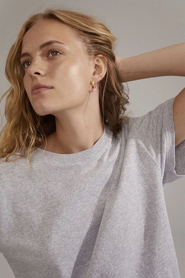 Pilgrim AUBRIE Hoop Earrings Multi/silver-plated 4 Pilgrim AUBRIE Hoop Earrings Multi/silver-plated - Billede 2