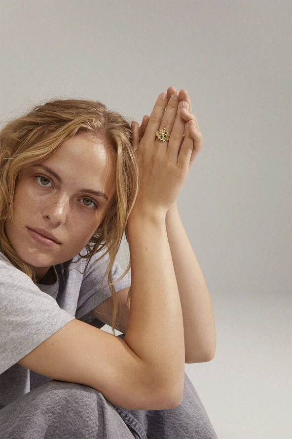 Pilgrim ANNE-SOPHIE Recycled Crystal Ring Gold-plated 4 Pilgrim ANNE-SOPHIE Recycled Crystal Ring Gold-plated - Billede 2