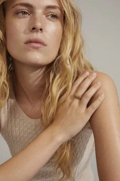 Pilgrim AALIYAH Recycled Bubbles Ring Gold-plated -Enamel Copenhagen Salg 5700560095571 m2