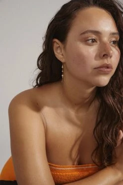 Pilgrim ETINE Recycled Chain Earrings Gold-plated -Enamel Copenhagen Salg 5700560095717 m1