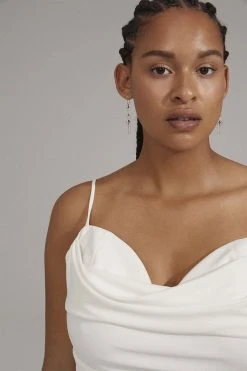 Pilgrim ETINE Recycled Chain Earrings Silver-plated -Enamel Copenhagen Salg 5700560095786 m2