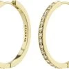 Pilgrim BE Crystal Hoop Earrings Gold-plated -Enamel Copenhagen Salg 5700560095984