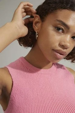 Pilgrim BE Crystal Hoop Earrings Gold-plated -Enamel Copenhagen Salg 5700560095984 m1