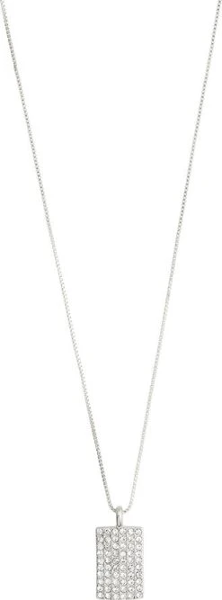 Pilgrim BE Crystal Pendant Necklace Silver-plated