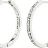 Pilgrim BE Crystal Hoop Earrings Silver-plated -Enamel Copenhagen Salg 5700560096042