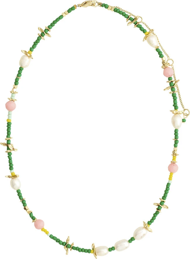 Pilgrim PAUSE Necklace With Freshwaterpearls Green/gold-plated 4 Pilgrim PAUSE Necklace With Freshwaterpearls Green/gold-plated - Billede 2