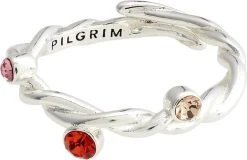 Pilgrim PAUSE Recycled Crystal Ring Rose/silver-plated