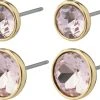 Pilgrim CALLIE Recycled Crystal Earrings Rose/gold-plated -Enamel Copenhagen Salg 5700560097001