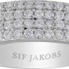Sif Jakobs Jewellery CORTE QUATTRO RING -Enamel Copenhagen Salg 5710698023636 SJ R10764 CZ 50