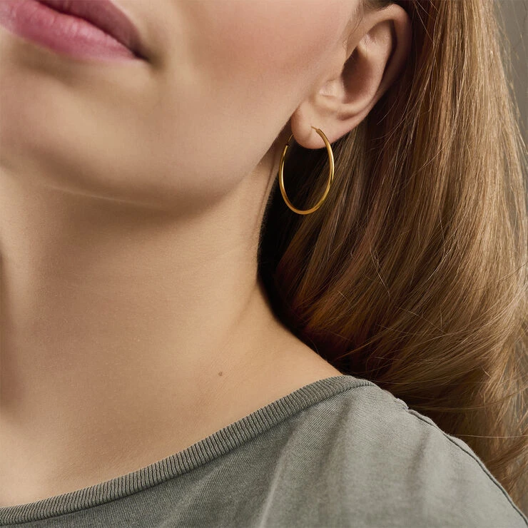 Pernille Corydon Jewellery Plain Hoop Size 30 Mm 4 Pernille Corydon Jewellery Plain Hoop Size 30 Mm - Billede 2