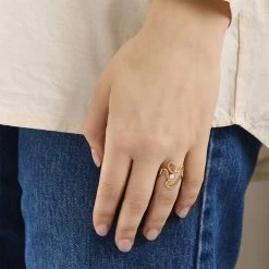 Pernille Corydon Jewellery Bay Pearl Ring - Fresh Water Pearl -Enamel Copenhagen Salg 5711980044483