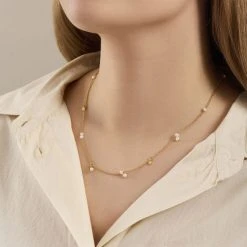 Pernille Corydon Jewellery Ocean Pearl Necklace Length 40-48 Cm -Enamel Copenhagen Salg 5711980051993