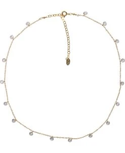 BeChristensen Susan White Zirconia Necklace - Gold