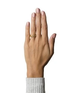 Jane Kønig Big Braided Ring, Gold-plated Sterling Silver - 46 -Enamel Copenhagen Salg 5715180022814 3