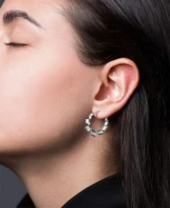 Jane Kønig Small Curly Hoop, Sterling Silver -Enamel Copenhagen Salg 5715180038693 3