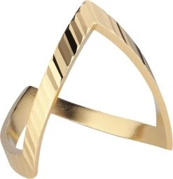 Jane Kønig Reflection V-ring, Gold-plated Sterling Silver-46